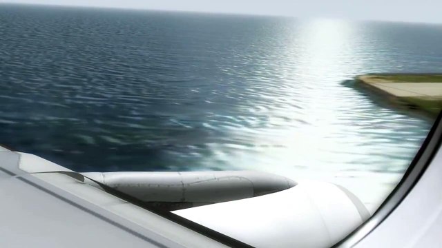 FS2004 Air France A321 Landing at Nice Côte d'Azur Airport