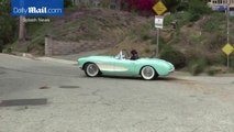 Kendall Jenner takes a spin in her vintage Corvette