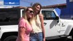 Mischa Barton arrives to DWTS rehearsals in back of jeep
