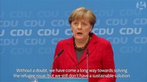No 'sustainable solution' for refugee crisis yet, says Merkel