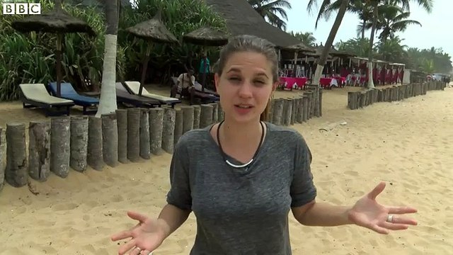 Red flag marks grenade on Ivory Coast attack beach