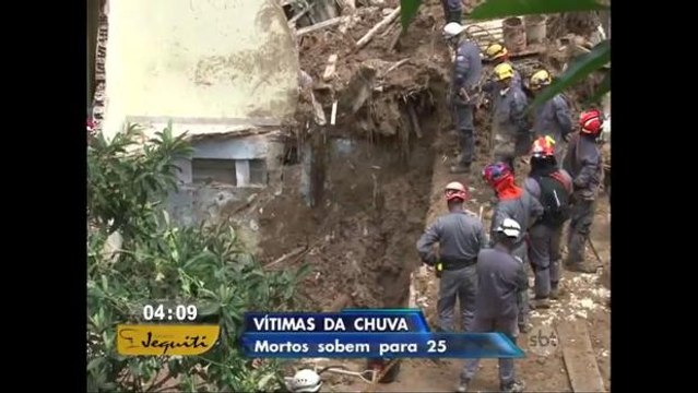 Sobe para 25 o número de mortes provocadas pela chuva em São Paulo