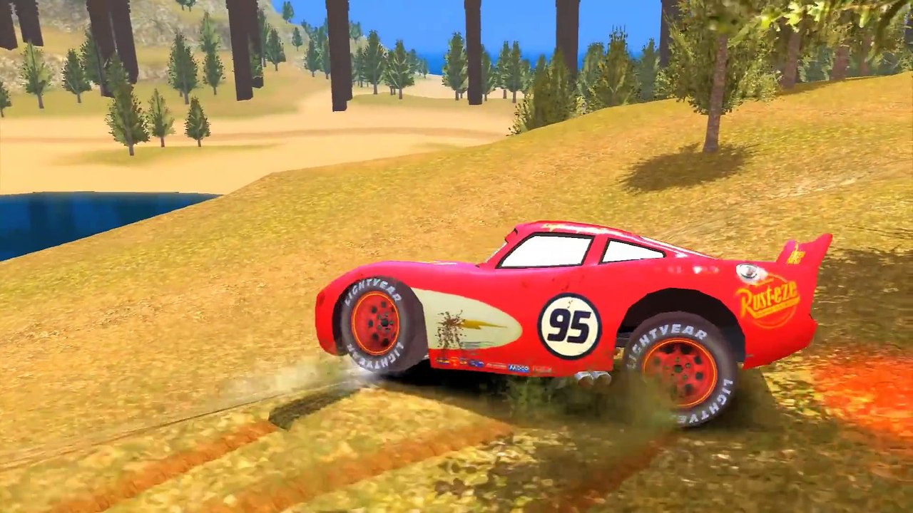 SPIDERMAN & BATMAN  avec Flash McQueen du film Disney Cars se baladent dans la campagne   Gameplay
