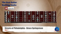Streets Of Philadelphia - Bruce Springsteen Guitar Backing Track with scale chart