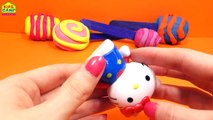 Play Doh Surprise Eggs Hello Kitty Surprise Toys | Play Doh Lollipop Surprises by KidsCamp
