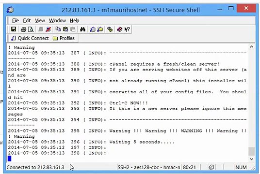 how to install cpanel on centos 6.5 server