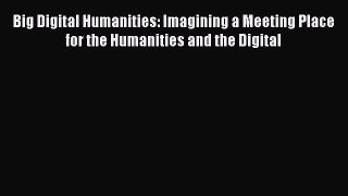 Read Big Digital Humanities: Imagining a Meeting Place for the Humanities and the Digital Ebook