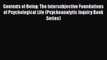 [PDF] Contexts of Being: The Intersubjective Foundations of Psychological Life (Psychoanalytic