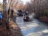Yamaha Grizzly 700 Eps insane suicide mud hole at Le Gabbra