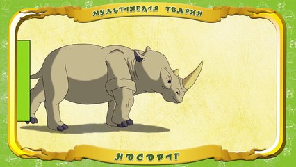 Мультіпедія тварин. Літера Н Носоріг