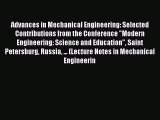 Read Advances in Mechanical Engineering: Selected Contributions from the Conference Modern
