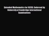 Read Extended Mathematics for IGCSE: Endorsed by University of Cambridge International Examinations