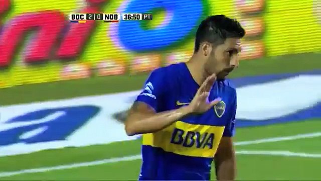 Gol de Silva. Boca 3 - Newells 0. Fecha 4. Primera División 2016.