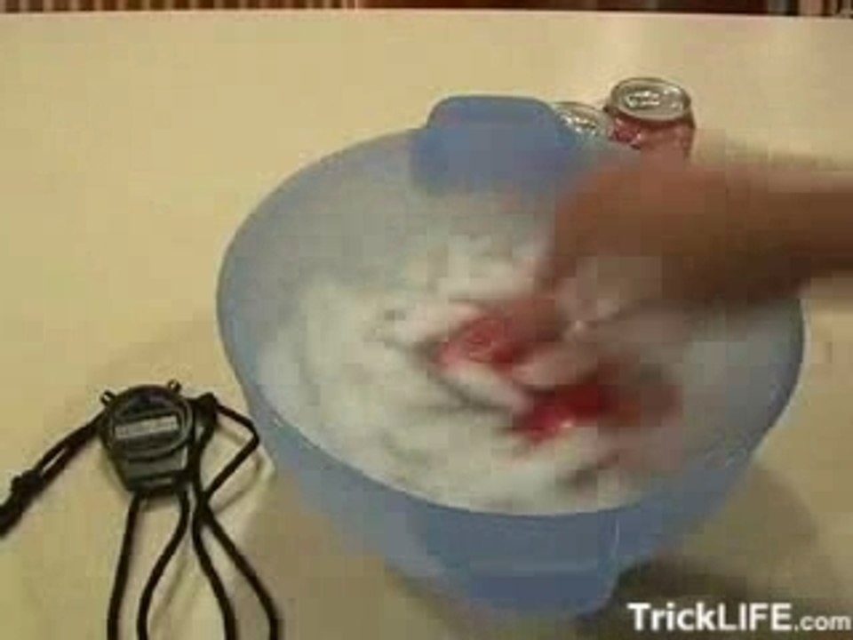 Tips on how to superchill a coke in 2 minutes
