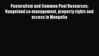 Read Pastoralism and Common Pool Resources: Rangeland co-management property rights and access