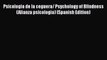 PDF Psicologia de la ceguera/ Psychology of Blindness (Alianza psicologia) (Spanish Edition)
