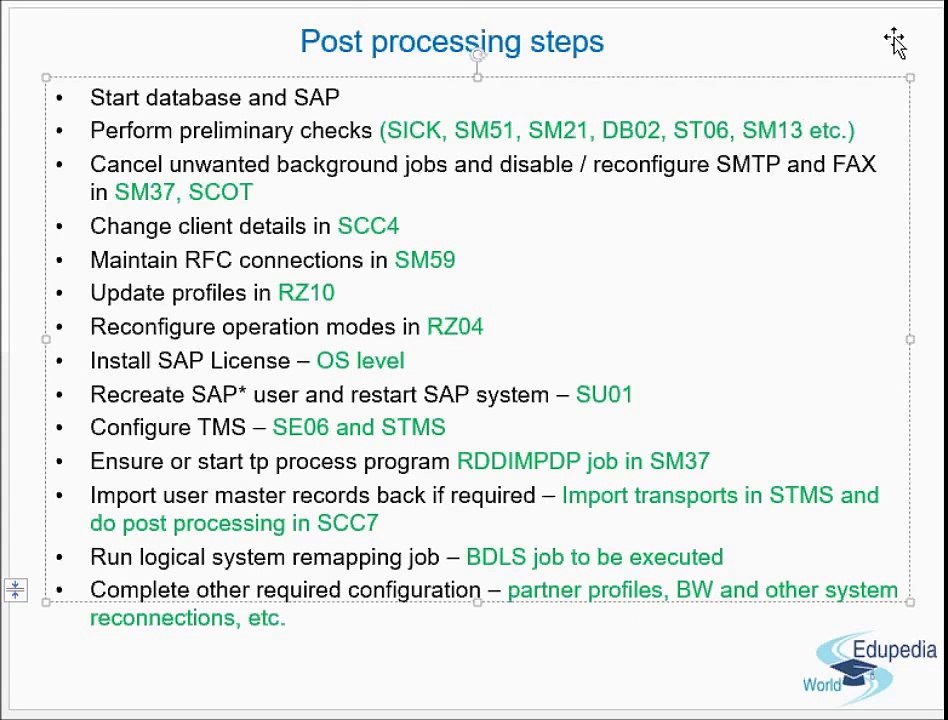 SAP System Refresh Procedure
