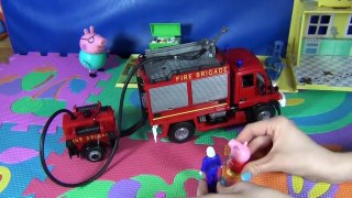 Peppa Pig en français. Peppa Pig et le camion de pompiers. Peppa Pig renconre le pompier