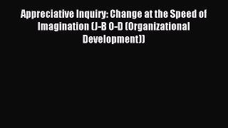 Read Appreciative Inquiry: Change at the Speed of Imagination (J-B O-D (Organizational Development))