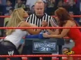 Trish vs Christy Arm wrestling match