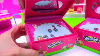 4 Shopkins Jewelry Boxes Charm Necklaces & Earrings Season 1 Characters Cookieswirlc Video