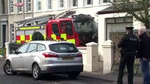 Stolen Fire Engine Crashes Into Homes And Cars in Larne, Northern Ireland