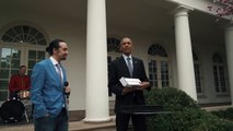 Le freestyle de Lin Manuel Miranda avec Obama à la Maison Blanche