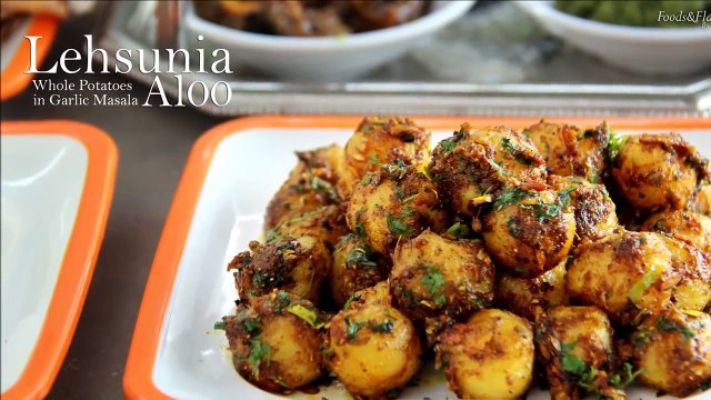 Lehsuni Aloo ki sabzi recipe Garlic Potatoes-dry sukha Aloo,Spicy Aloo ki Sabzi for poori parathas