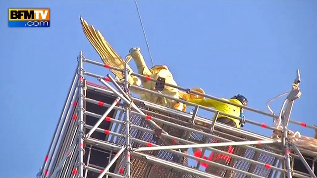 Mont-Saint-Michel: l'archange décroché avec succès pour être restauré