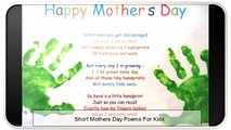 Short Mothers Day Poems For Kids new HD video 2016