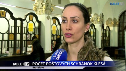 POČET POŠTOVÝCH SCHRÁNOK KLESÁ