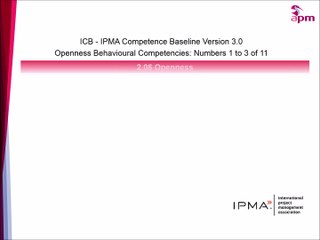 ICB - IPMA Baseline v3: Openness Competencies 1, 2 & 3