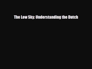 PDF The Low Sky: Understanding the Dutch Read Online