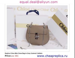 Chloe Mini Drew Bag in Grey Replica for Sale