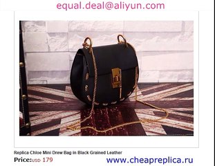 Chloe Mini Drew Bag in Black Real Leather for Sale
