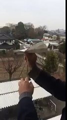 Students throw Paper Plane which come back after 20sec Flight!