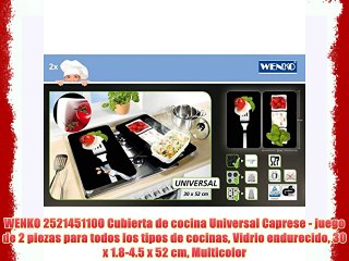 WENKO 2521451100 Cubierta de cocina Universal Caprese - juego de 2 piezas para todos los tipos