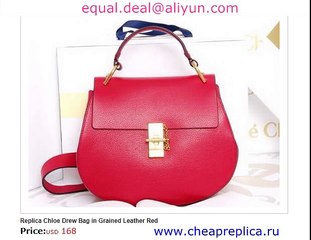 Chloe Drew Bag in Real Leather Red for Sale