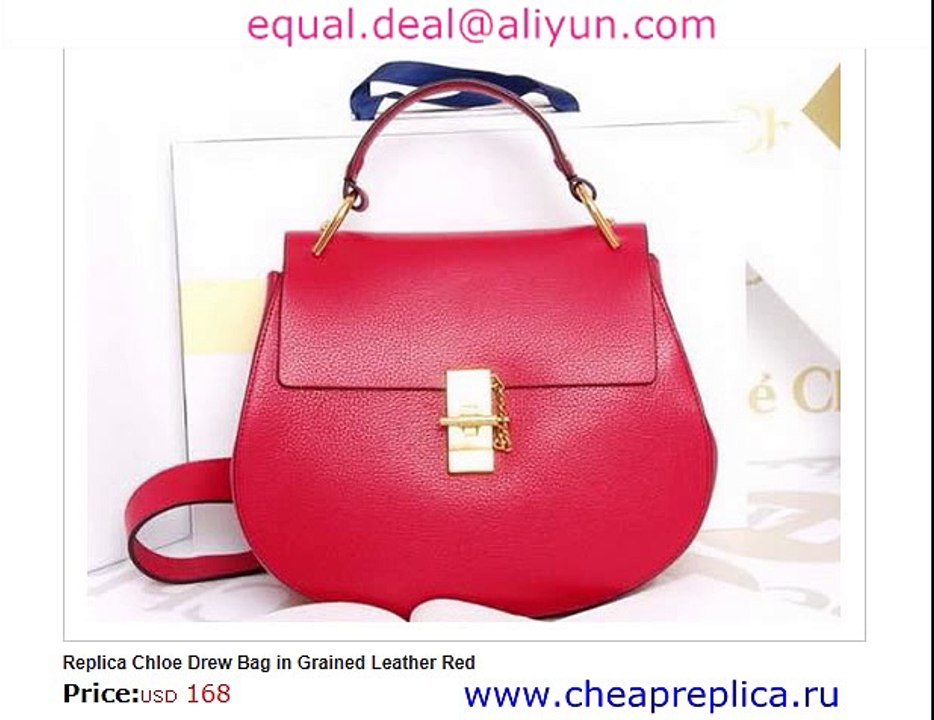 Chloe Drew Bag in Real Leather Red for Sale