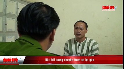 Bắt đối tượng chuyên trộm xe ba gác