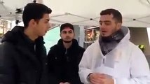Deutscher konvertiert zum Islam in Stadt