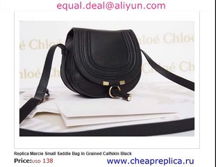Marcie Small Saddle Bag In Black Real Leather for Sale