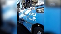 Acidente entre dois ônibus Transcol deixa feridos