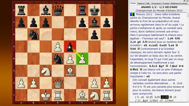 Championnat du Monde d'échecs 2012 - Anand vs Gelfand - partie 3