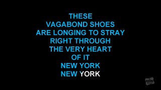 New York, New York in the style of Frank Sinatra karaoke video with lyrics