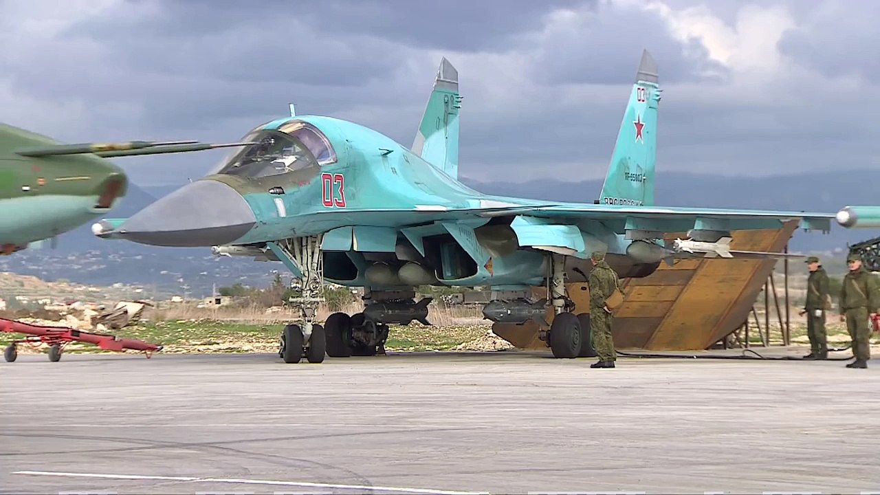 Inside Russian airbase launching Syria strikes - BBC News