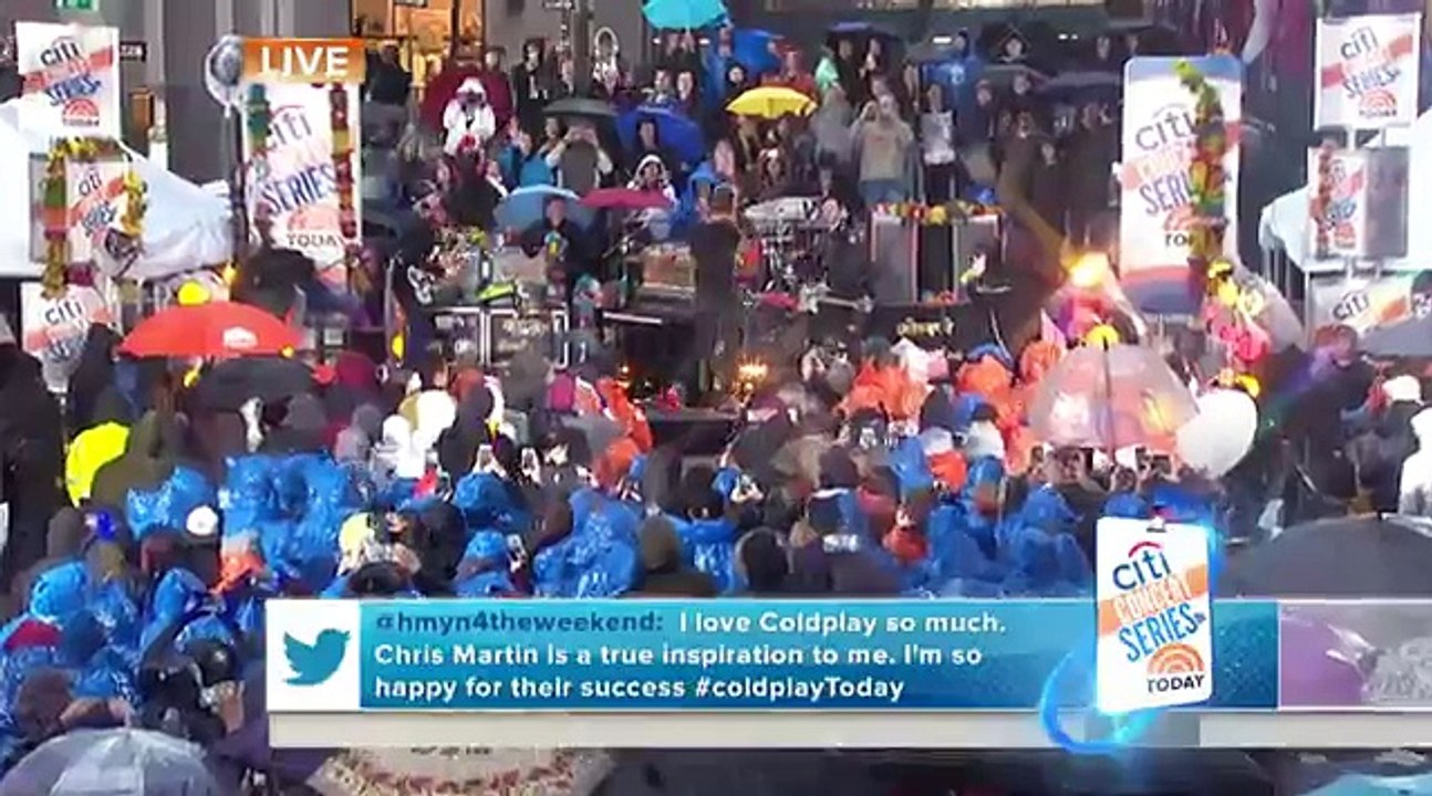 Coldplay - Hymn For The Weekend live @ Today Show 2016