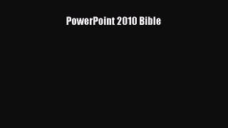 [PDF] PowerPoint 2010 Bible [Download] Full Ebook