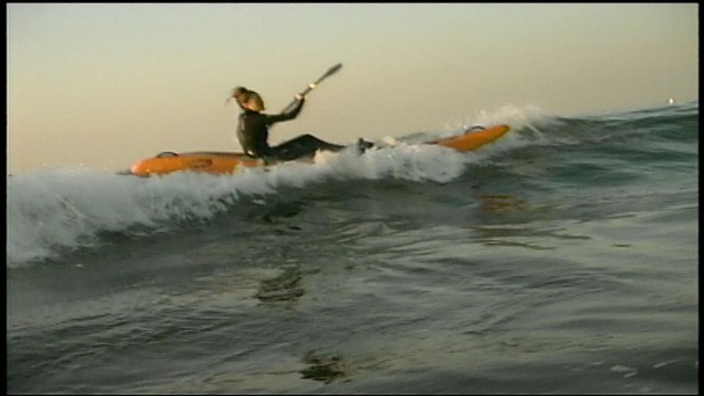 Surf Kayaking - the ATV girls are on the crest of a wave
