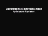 [PDF] Experimental Methods for the Analysis of Optimization Algorithms [Download] Online